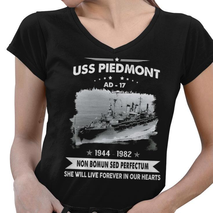 Uss Piedmont Ad  Women V-Neck T-Shirt