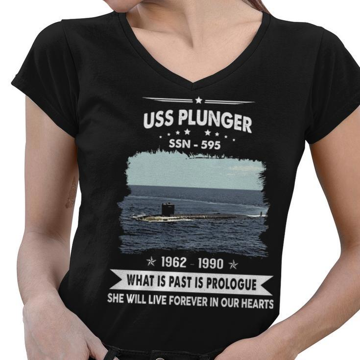 Uss Plunger Ssn  Women V-Neck T-Shirt