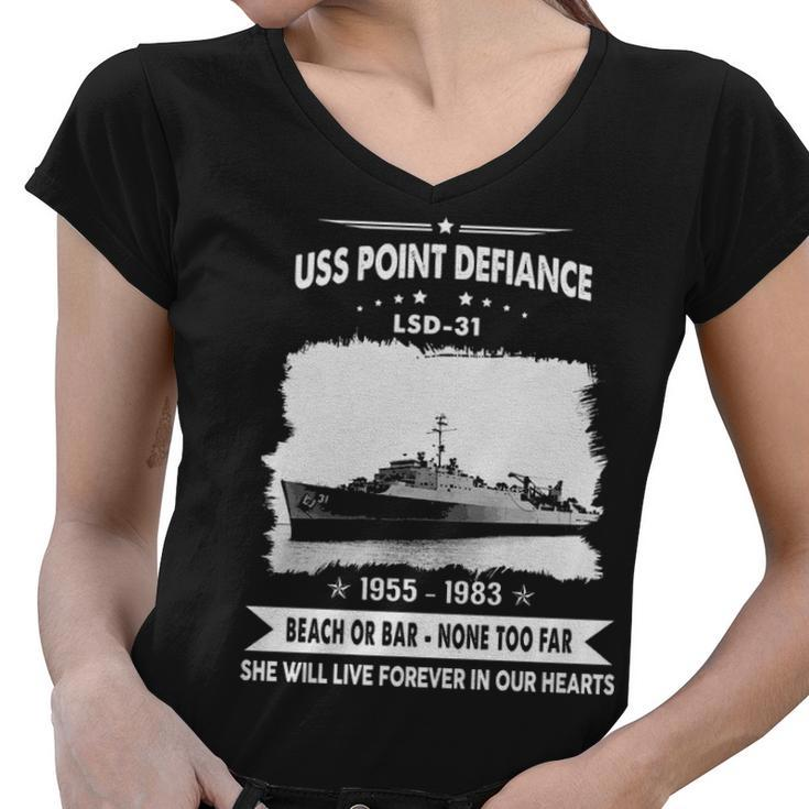 Uss Point Defiance Lsd  Women V-Neck T-Shirt
