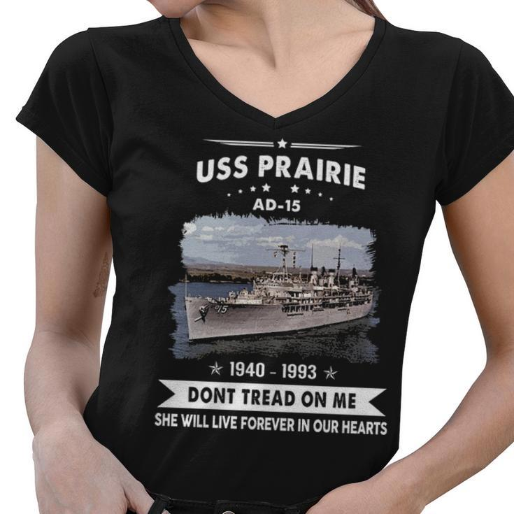 Uss Prairie Uss Ad  Women V-Neck T-Shirt