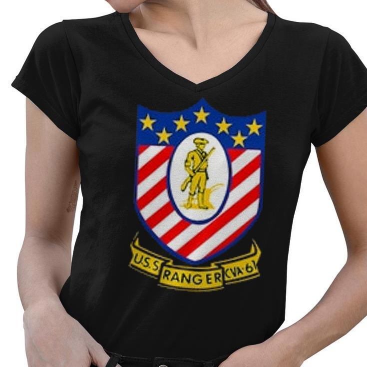Uss Ranger Cv 61 Cva  V3 Women V-Neck T-Shirt