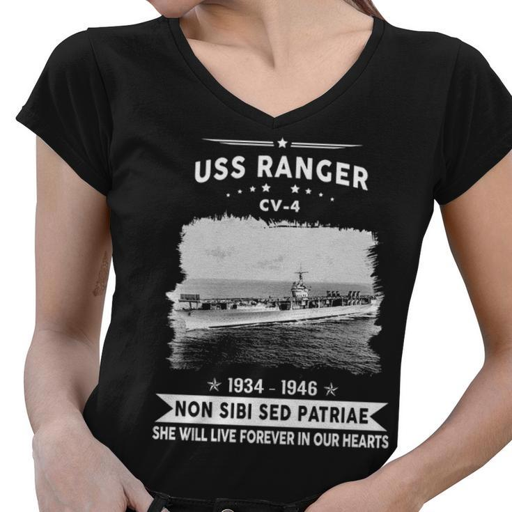 Uss Ranger Cv  V2 Women V-Neck T-Shirt