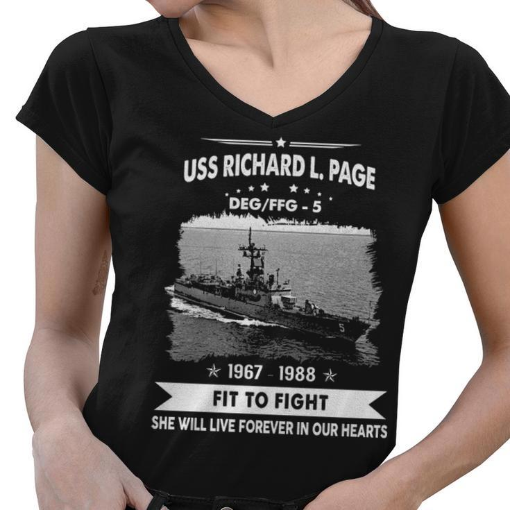 Uss Richard L Page Ffg  Women V-Neck T-Shirt