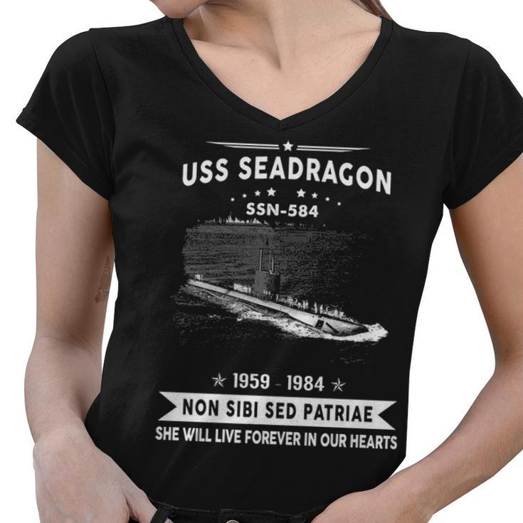 Uss Seadragon Ssn  Women V-Neck T-Shirt