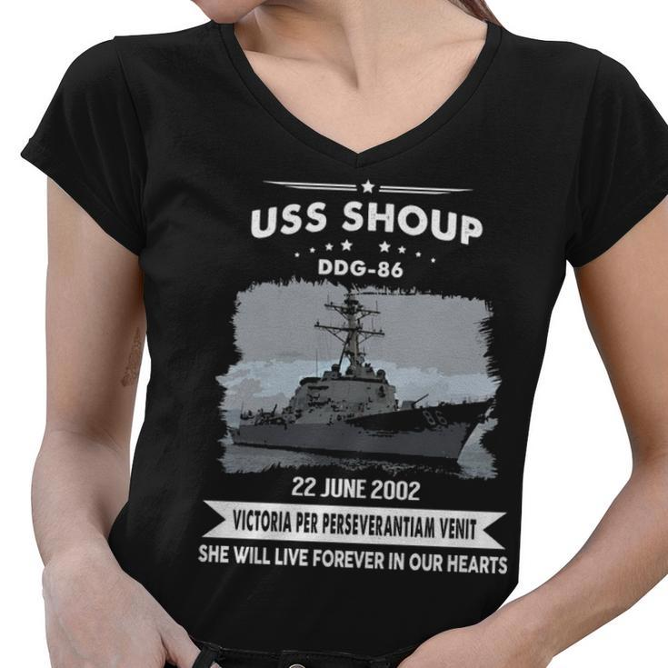 Uss Shoup Ddg  Women V-Neck T-Shirt