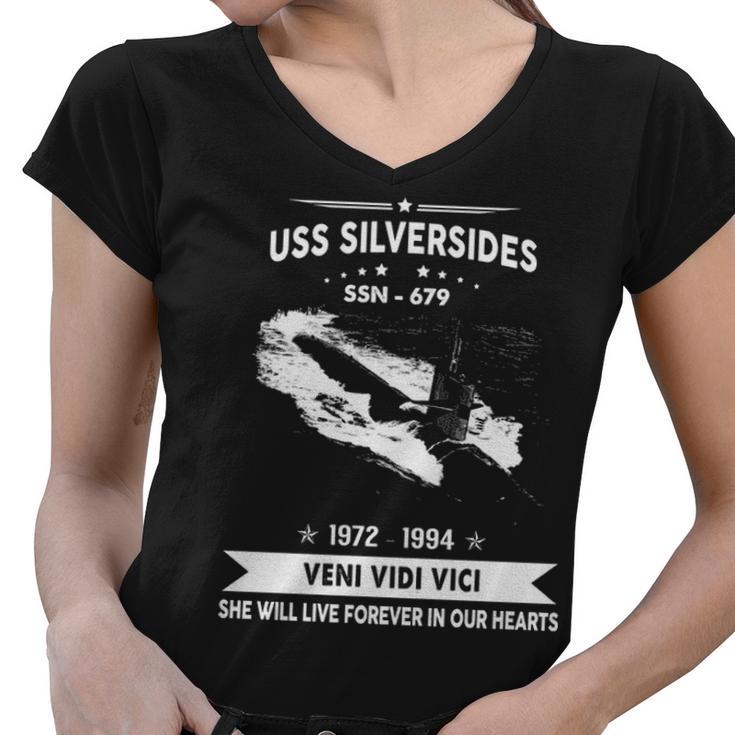 Uss Silversides Ssn  Women V-Neck T-Shirt