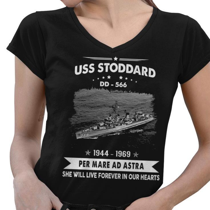 Uss Stoddard Dd  Women V-Neck T-Shirt