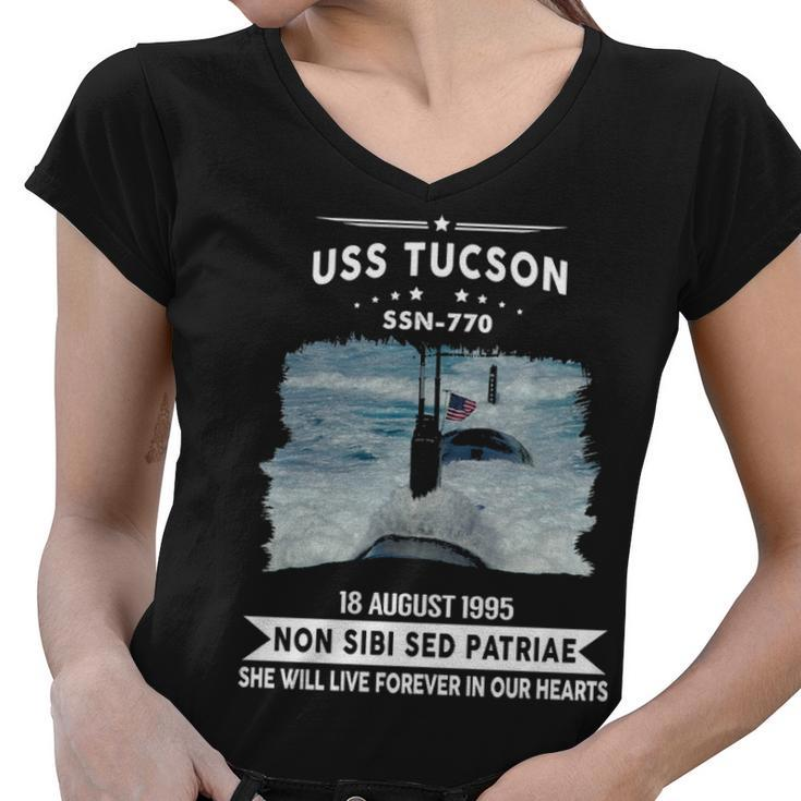 Uss Tucson Ssn  Women V-Neck T-Shirt
