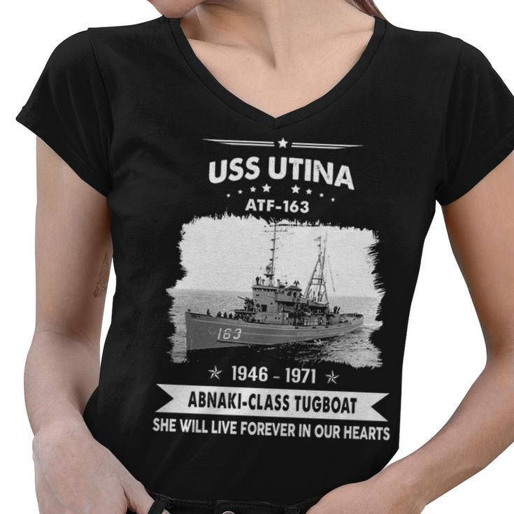 Uss Utina Atf  Women V-Neck T-Shirt