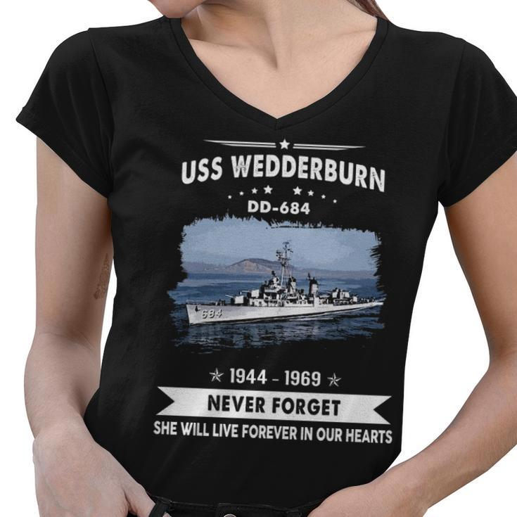 Uss Wedderburn Dd  Women V-Neck T-Shirt