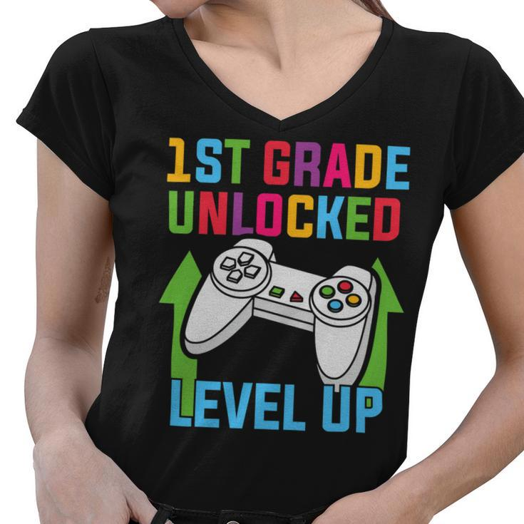 Video Gamer Graduation Student Teacher Last Day School Kids Women V-Neck T-Shirt