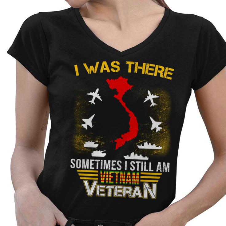 Vietnam Veteran I Was There Tshirt Women V-Neck T-Shirt