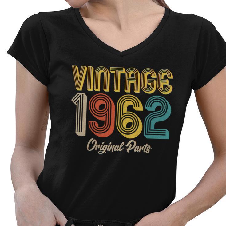 Vintage 1962 Original Parts 60Th Birthday V2 Women V-Neck T-Shirt