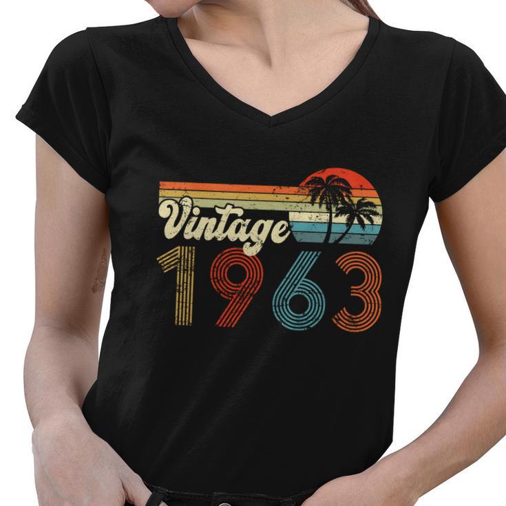 Vintage 1963 Made In 1963 59Rd Birthday Gift 59 Year Old Women V-Neck T-Shirt