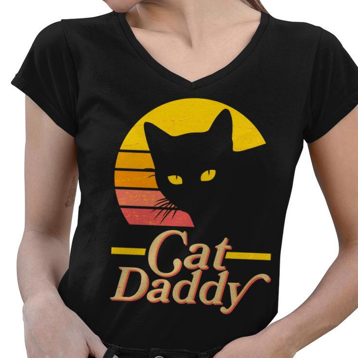 Vintage Cat Daddy Tshirt Women V-Neck T-Shirt