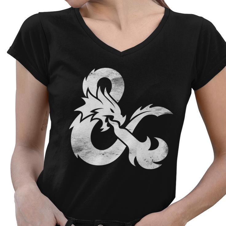 Vintage D&D Dungeons And Dragons Women V-Neck T-Shirt