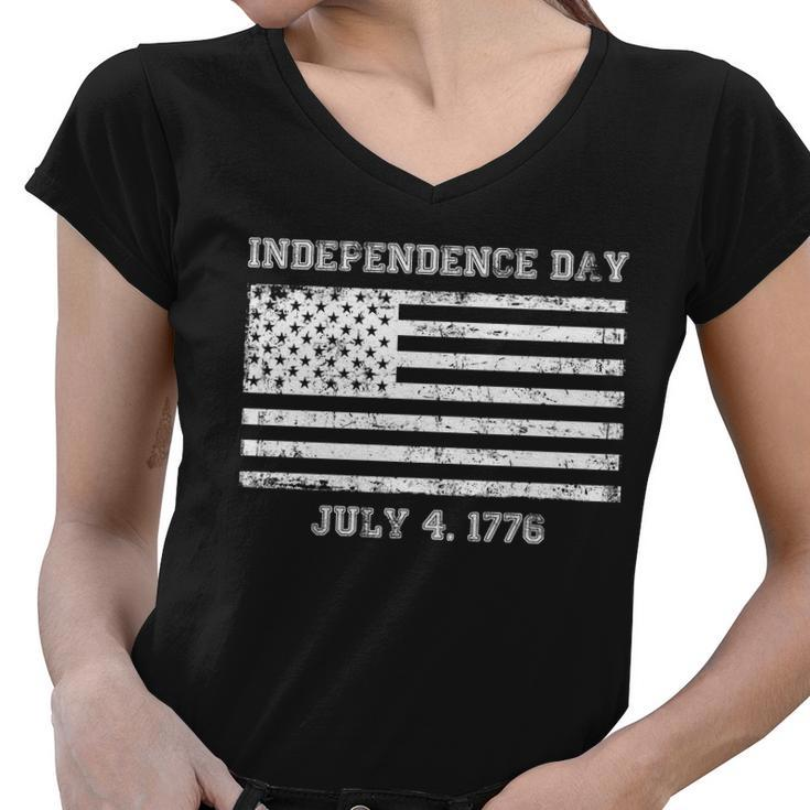 Vintage Independence Day  Women V-Neck T-Shirt