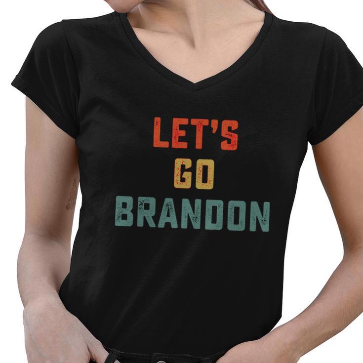 Vintage Lets Go Brandon Lets Go Brandon Women V-Neck T-Shirt