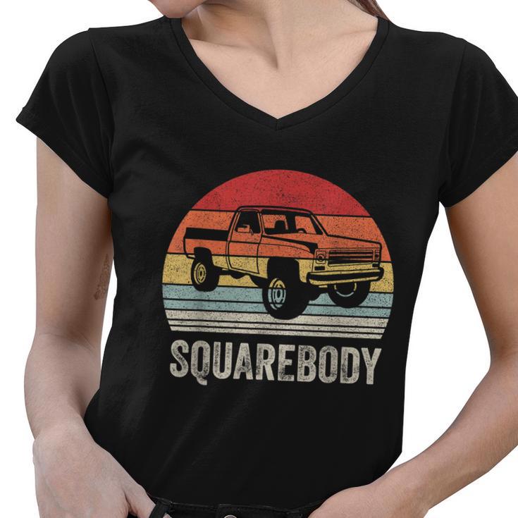 Vintage Retro Classic Square Body Squarebody Truck Tshirt Women V-Neck T-Shirt