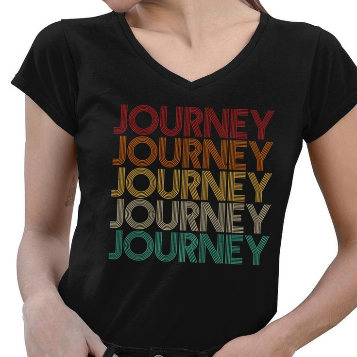 Vintage Retro Journey Women V-Neck T-Shirt