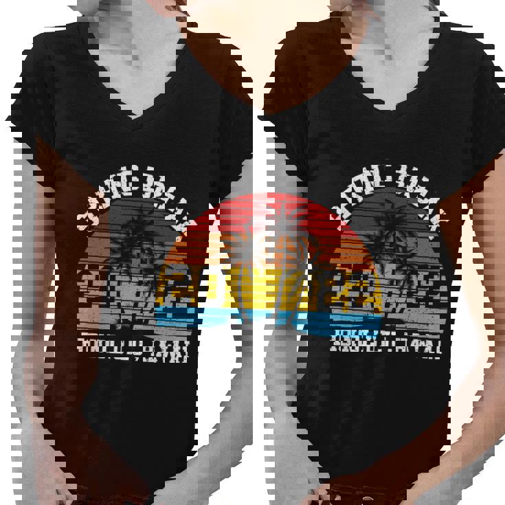 Vintage Spring Break HonoluluHawaii Summer Women V-Neck T-Shirt