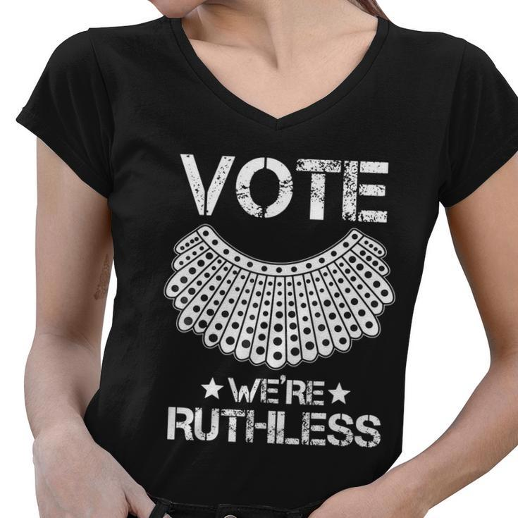 Vote Were Ruthless Feminist Womens Rights Women V-Neck T-Shirt