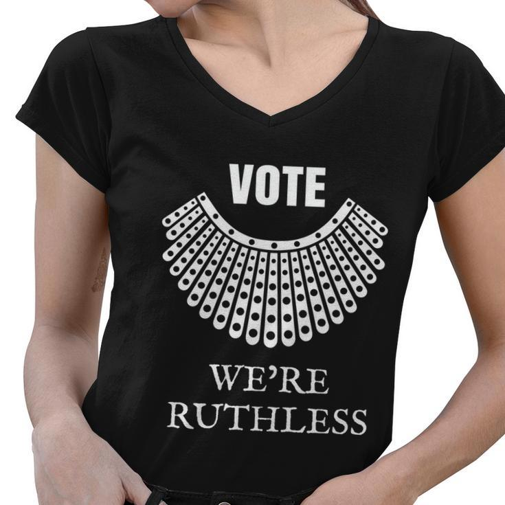 Vote Were Ruthless Feminist Womens Rights Women V-Neck T-Shirt