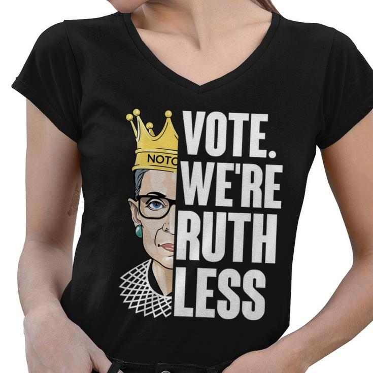 Vote Were Ruthless Rgb Feminist Pro Choice Women V-Neck T-Shirt