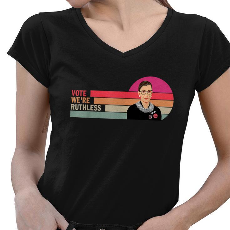 Vote Were Ruthless Rgb Feminist Pro Choice Women V-Neck T-Shirt