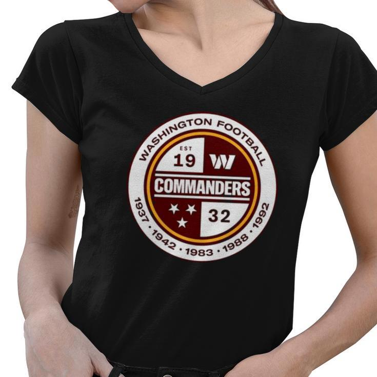 Washington Commanders Football Lovers Gifts Women V-Neck T-Shirt