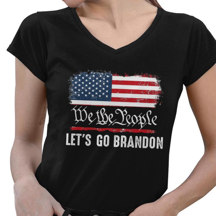 We The People Let’S Go Brandon Conservative Anti Liberal Tshirt Women V-Neck T-Shirt