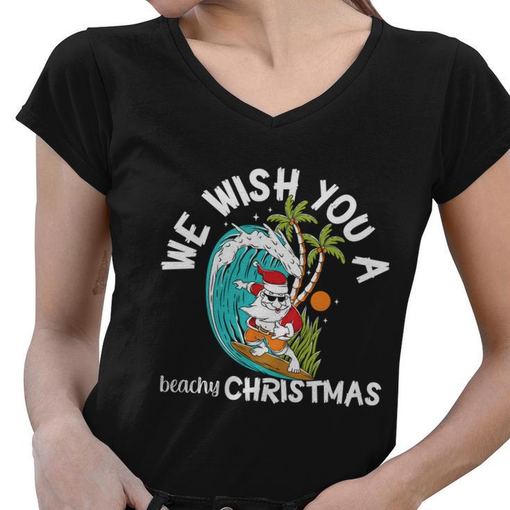 We Wish You A Beachy Christmas In July Women V-Neck T-Shirt