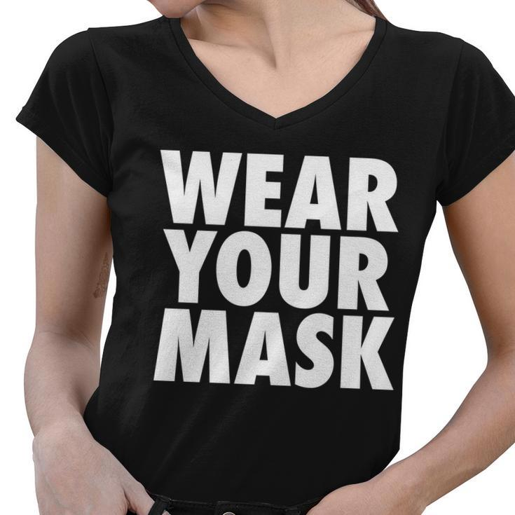 Wear Your Mask V2 Women V-Neck T-Shirt