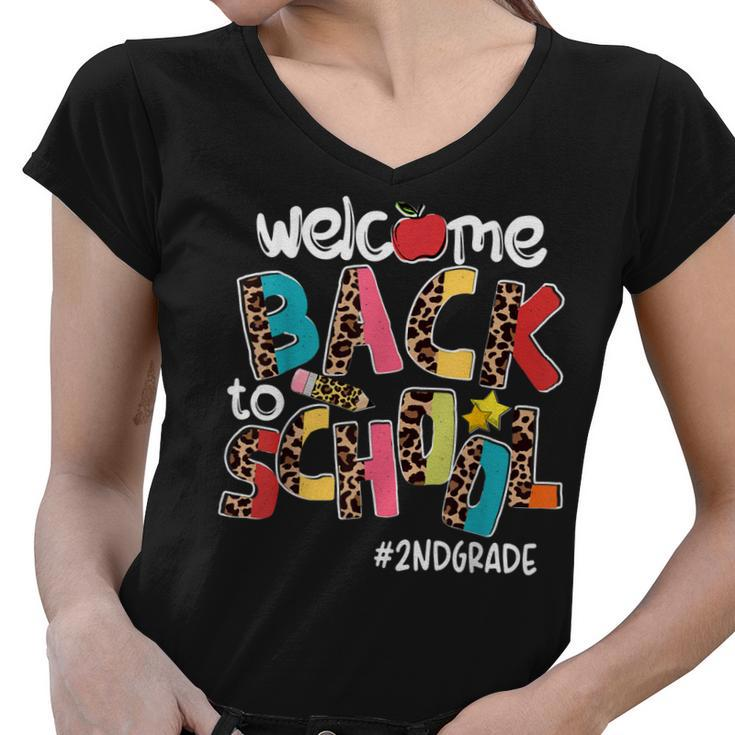 Welcome Back To School 2Nd Grade Back To School  Women V-Neck T-Shirt