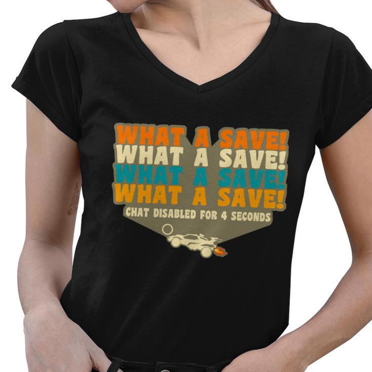 What A Save Rocket Soccer Women V-Neck T-Shirt