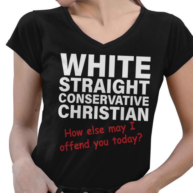 White Straight Conservative Christian Tshirt Women V-Neck T-Shirt