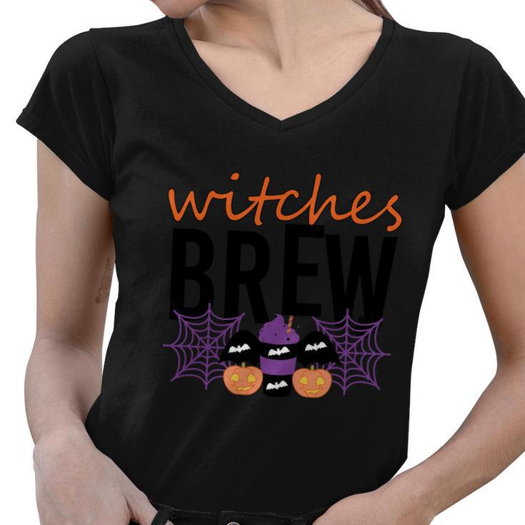 Witches Brew Funny Halloween Quote Women V-Neck T-Shirt