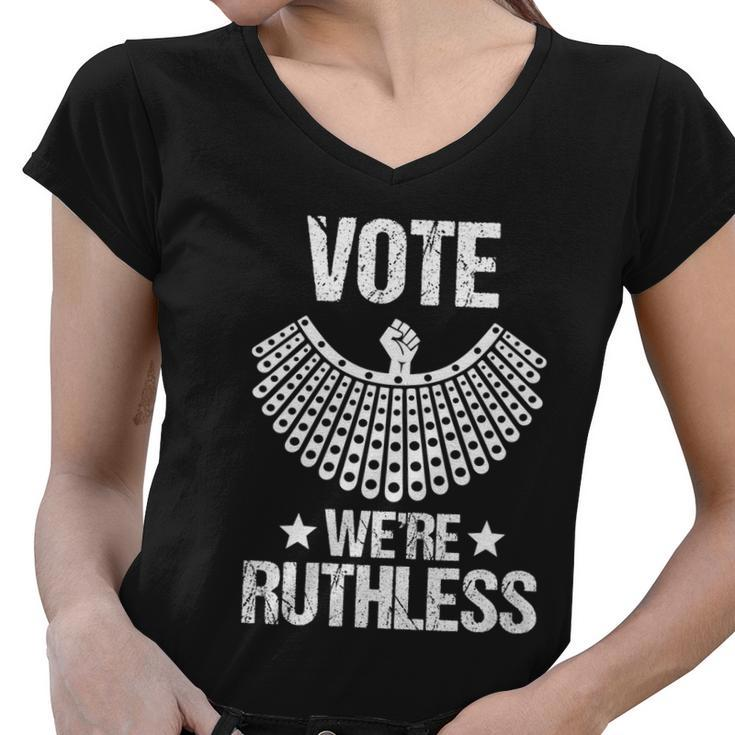 Women_ Vote Were Ruthless Shirt Feminist Women V-Neck T-Shirt