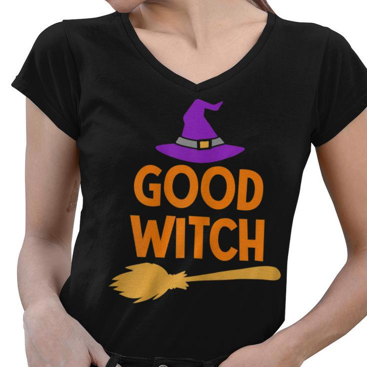 Womens Good Witch Women Halloween  Funny Witch Halloween  Women V-Neck T-Shirt