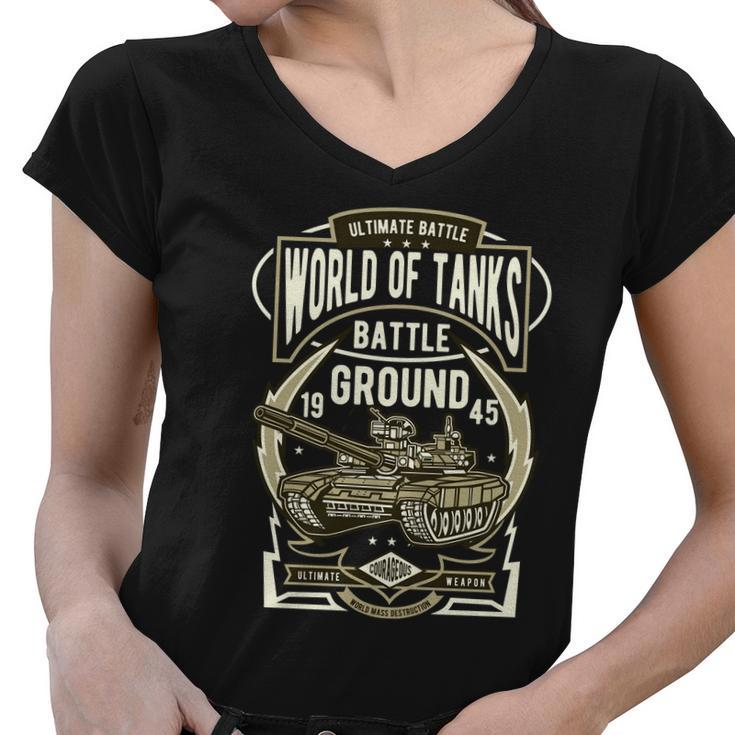 World Of Tanks Women V-Neck T-Shirt