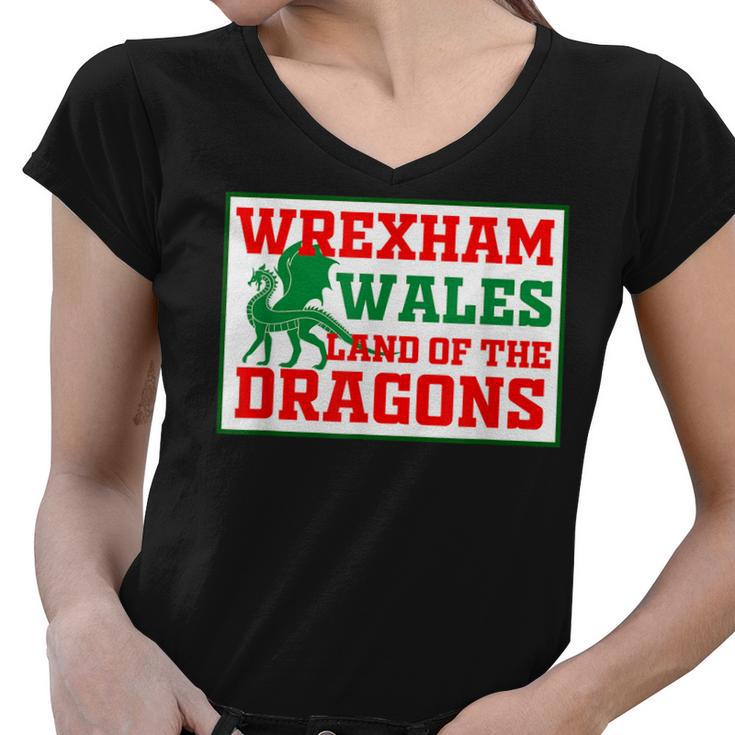 Wrexham Wales Welsh Gifts  Women V-Neck T-Shirt