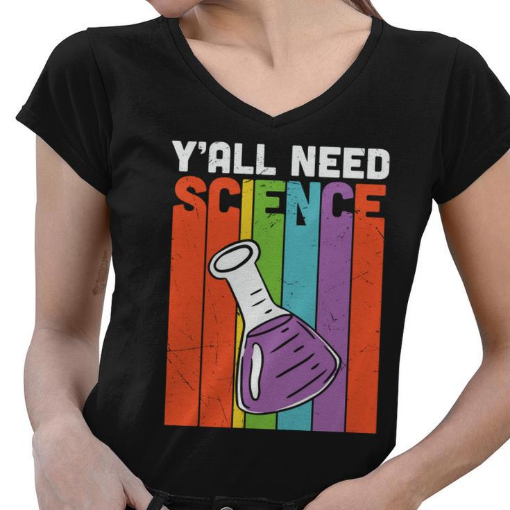 Y’All Need Science Chemistry Teacher Graphic Plus Size Shirt For Teacher Female Women V-Neck T-Shirt