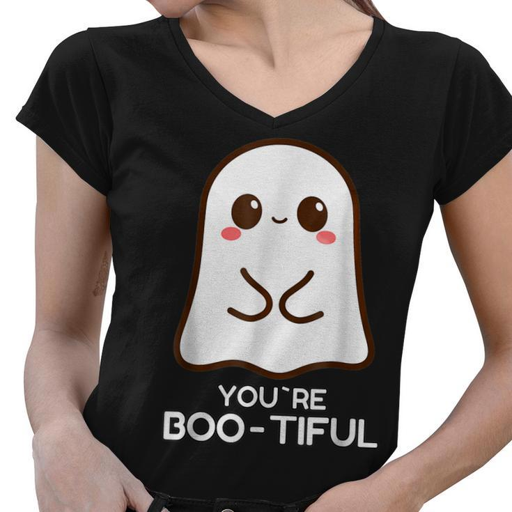 You Are Boo-Tiful – Halloween Trick Or Treat Ghost  Women V-Neck T-Shirt