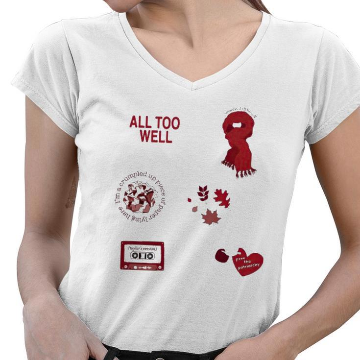All Too Well Taylor&8217S Sticker Women V-Neck T-Shirt