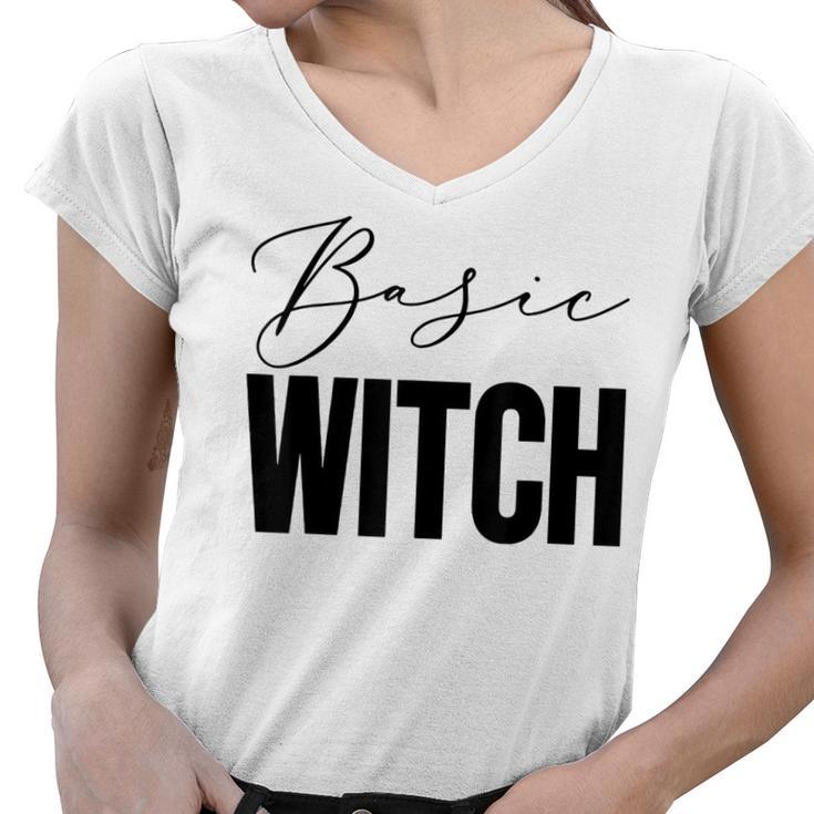 Basic Witch Costume Halloween Women V-Neck T-Shirt