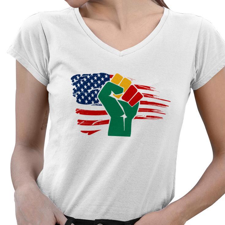 Juneteenth Black History Tshirt Women V-Neck T-Shirt