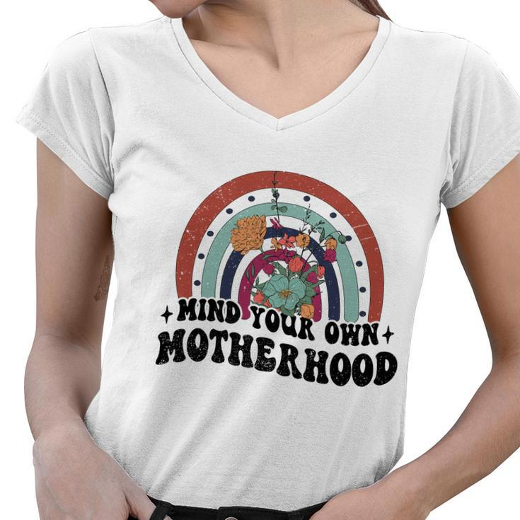 Mind Tour Own Motherhood Vintage Boho Women V-Neck T-Shirt