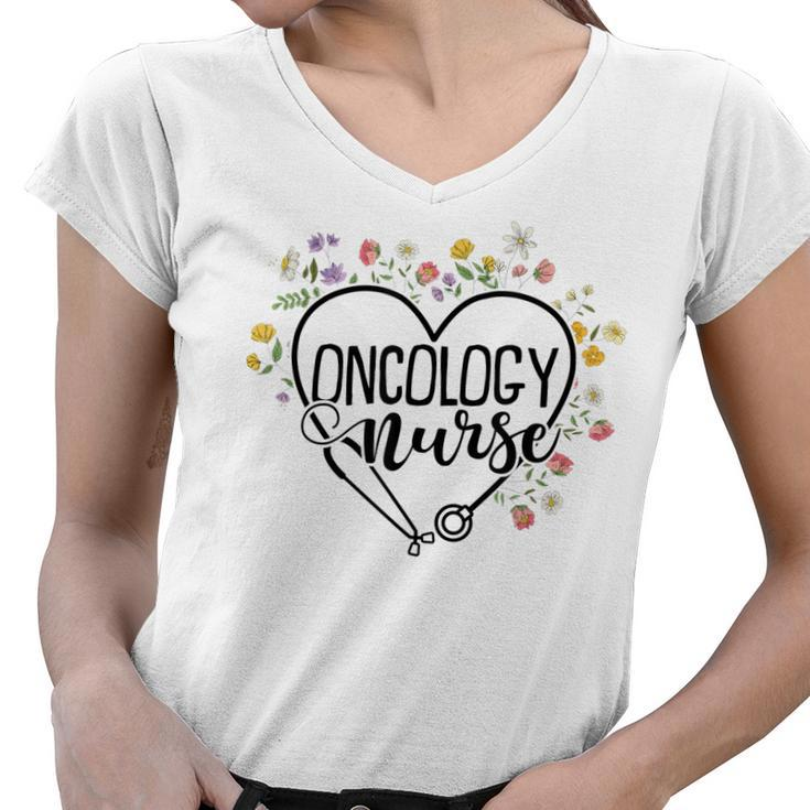 Oncology Crew Oncology Nurse  Women V-Neck T-Shirt