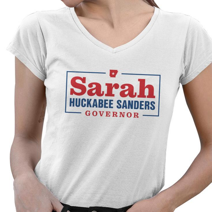 Sarah Huckabee Sanders Governor V2 Women V-Neck T-Shirt