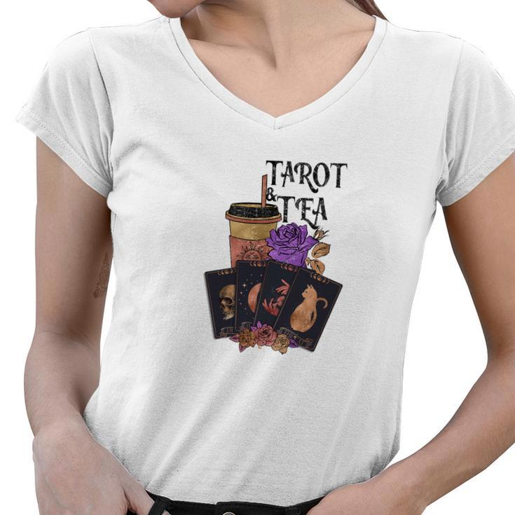 Tarrot Card Tarot _ Tea Special Gift For You Women V-Neck T-Shirt